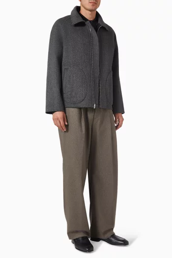 Reversible Double‑face Jacket in Wool