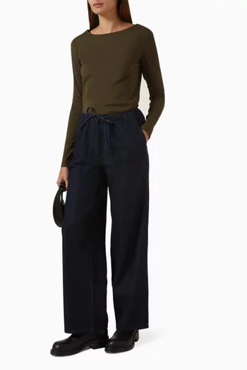 Adjustable-waist Jeans in Denim