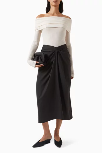 Off-shoulder Top in Merino Wool