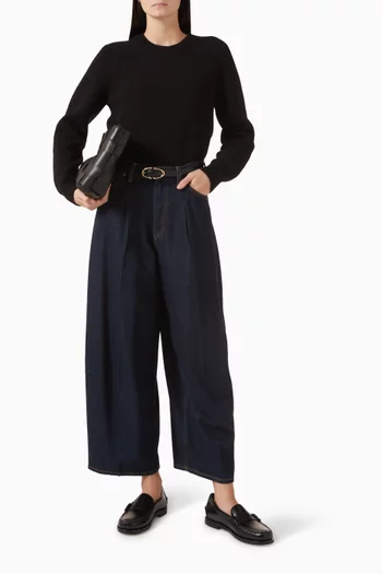 Twin Barrel-leg Jeans in Denim