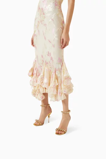 Olivia 105 Ankle-strap Sandals in Mirror Leather