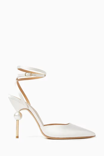 Vittoria 105 Ankle Strap Sandal Pumps in Satin