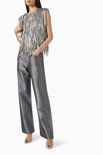 Logan Wide-leg Jeans in Cotton Blend