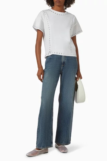 تي شيرت كيلي مزين بتطريزات قطن