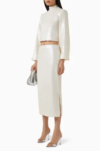 Clarisse Sequin Maxi Skirt