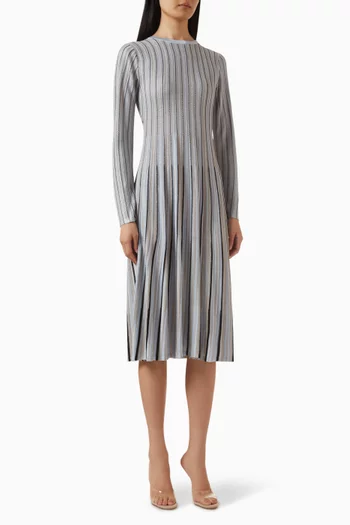 فستان إينا متوسط الطول بتصميم منسوج