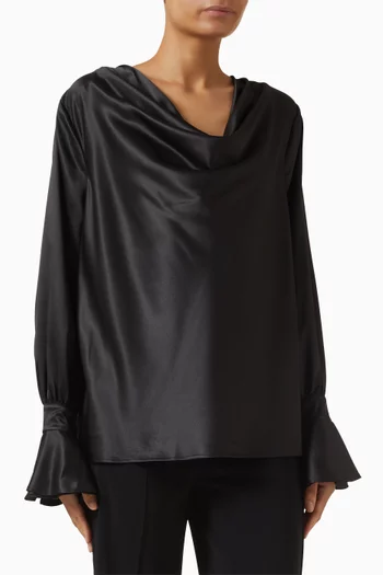 Filipa Top in Satin-crepe
