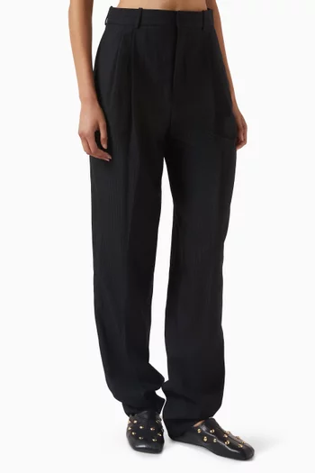 Pinstripe Relaxed-fit Pants