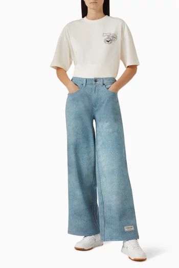 Wide-leg Pants in Soft Denim