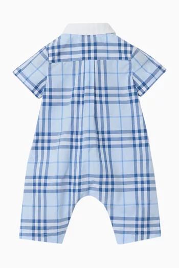 أوفرول بنقشة مربعات قطن