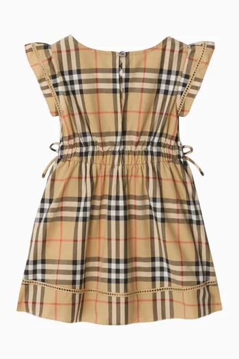 Adele Vintage Check Dress in Cotton