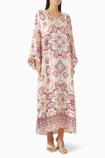 Bergamot Long Kaftan in Silk