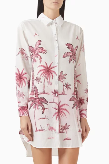Anka Island Shirt Dress in Cotton