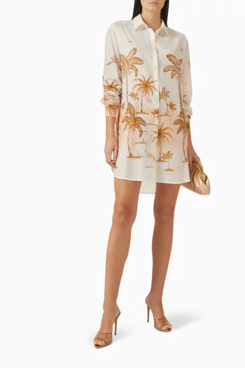 Anka Island Shirt Dress in Cotton