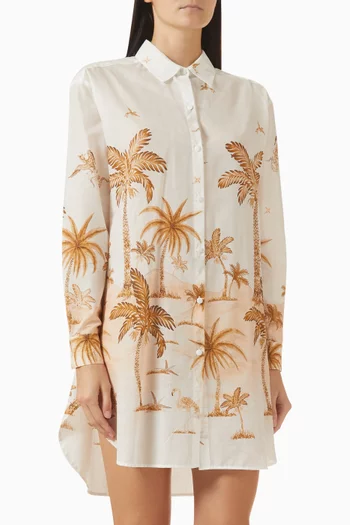 Anka Island Shirt Dress in Cotton