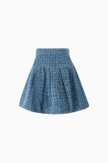 Textured Skirt in Denim