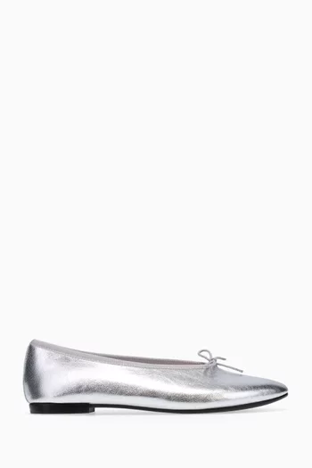 Lilouh Ballet Flats in Metallic Leather