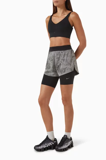 Swift 2-in-1 Reflective Running Shorts