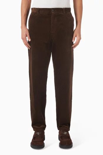 بنطال كودي قماش قطني مخملي مضلع