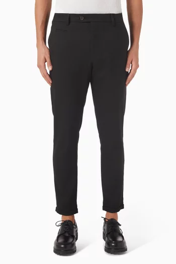 بنطال بدلة كومو قماش بنقشة هيرنج بون