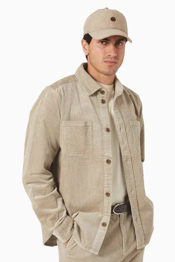 كاب بيسبول إليمنت داد قماش قطني مخملي مضلع