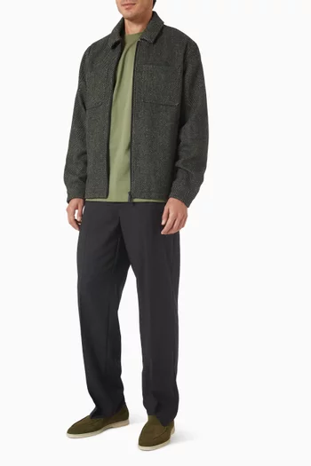 جاكيت مارسي مزيج صوف بنقشة هيرنج بون