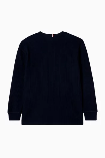 تي شيرت هنلي بنسيج متشابك