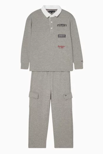 تي شيرت بولو بطبعات مختلفة قطن