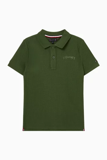 تي شيرت بولو بملمس بارز