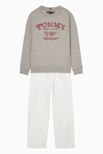 سويت شيرت بطبعة بلون باهت