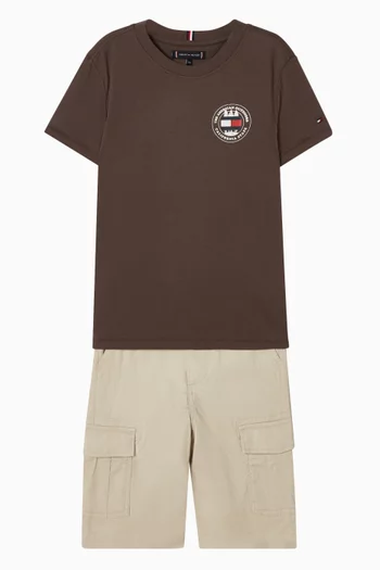 تي شيرت بطبعة قطن