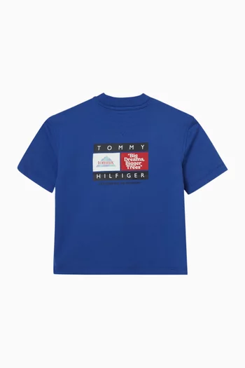 تي شيرت بطبعات متعددة قطن