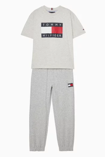 تي شيرت بطبعة شعار الماركة الكلاسيكي قطن