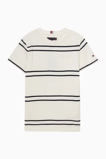 تي شيرت بشعار الماركة بارز قطن جيرسيه