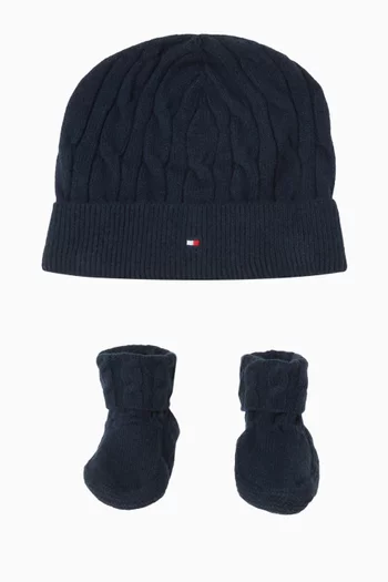 Beanie & Booties Gift Set in Knit