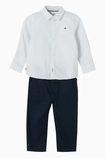 طقم هدايا قميص بخطوط إيثاكا وبنطال