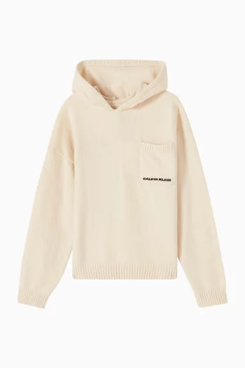 Logo Hoodie in Knitted Fabric