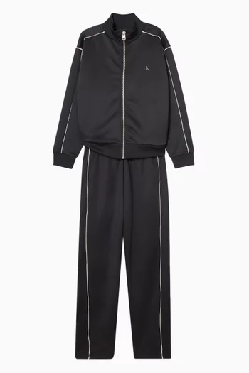 بنطال رياضي قطن بأشرطة بارزة 