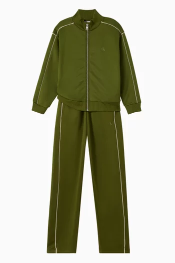 سويت شيرت بأشرطة بارزة قطن