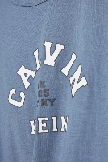 Varsity Logo T-shirt in Cotton