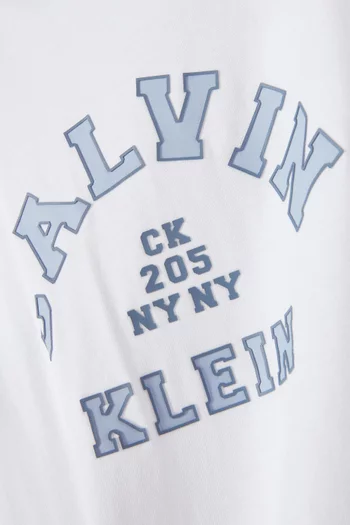 Varsity Logo T-shirt in Cotton