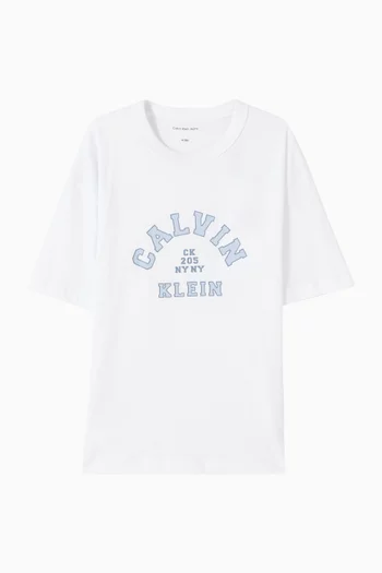 Varsity Logo T-shirt in Cotton