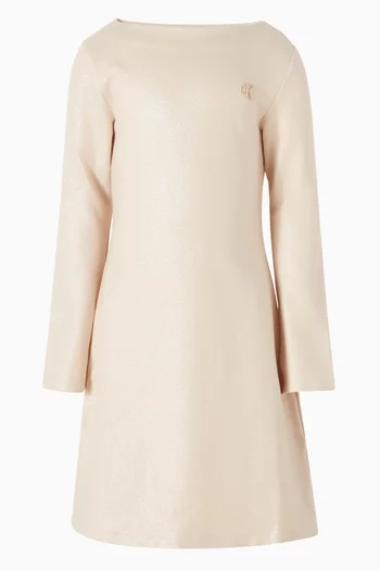 فستان واسع مغطى بالغليتر 