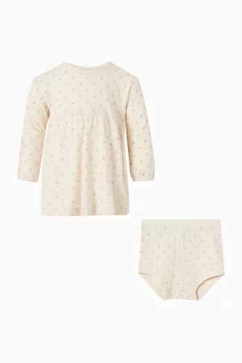 CK Printed Dress & Bloomers in Cotton