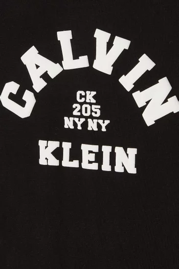 Varsity Logo T-shirt in Stretch Cotton-jersey