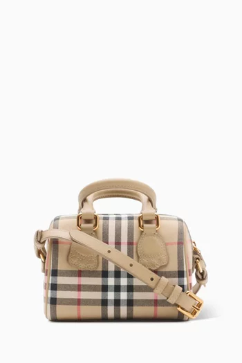 حقيبة يد بنقشة مربعات