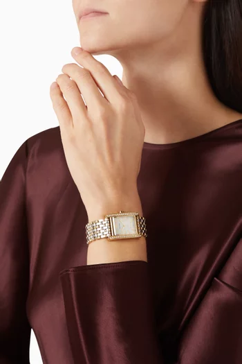 Eleanor Quartz Two-tone Stainless Steel Watch, 25 x 36mm