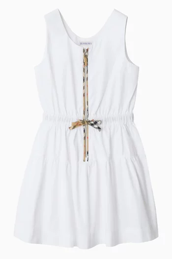 Raven Check-trim Dress