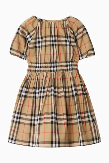 Check Dress in Cotton