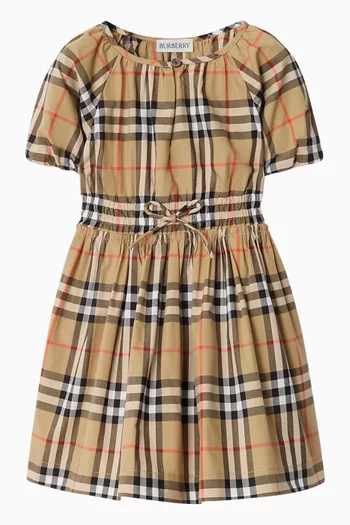 Check Dress in Cotton